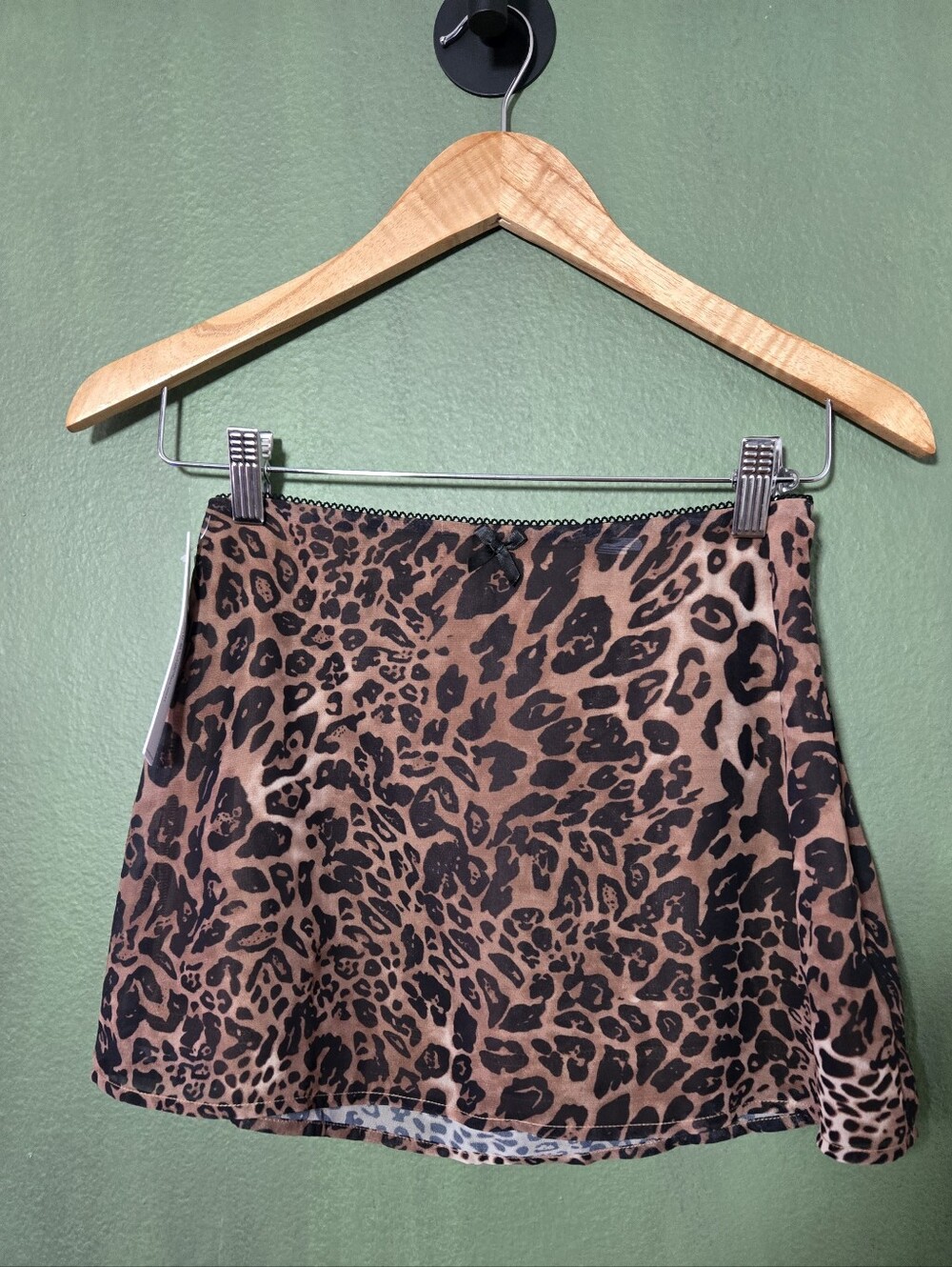 Princess Polly Tejano Mini Leopard Print Skirt - Brown/Black
